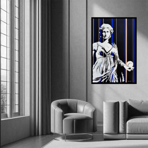 Sara Lora_Athena with a Tennis Ball_living room